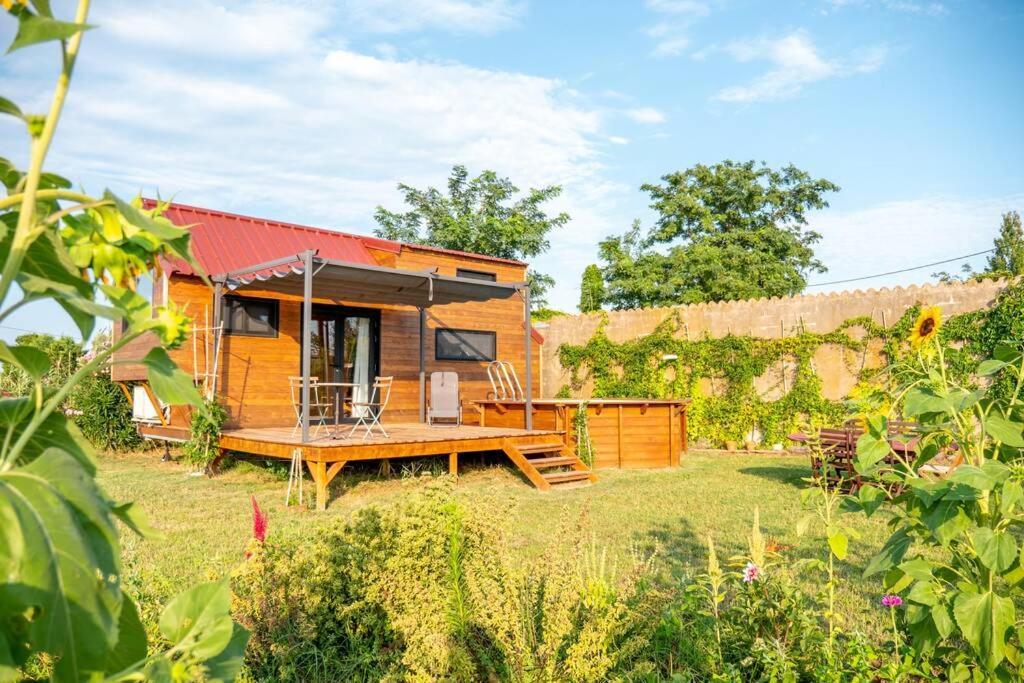 Myinsolite - Tiny-House, Jacuzzi, Brasero, Piscine เอก-มอร์ต ภายนอก รูปภาพ